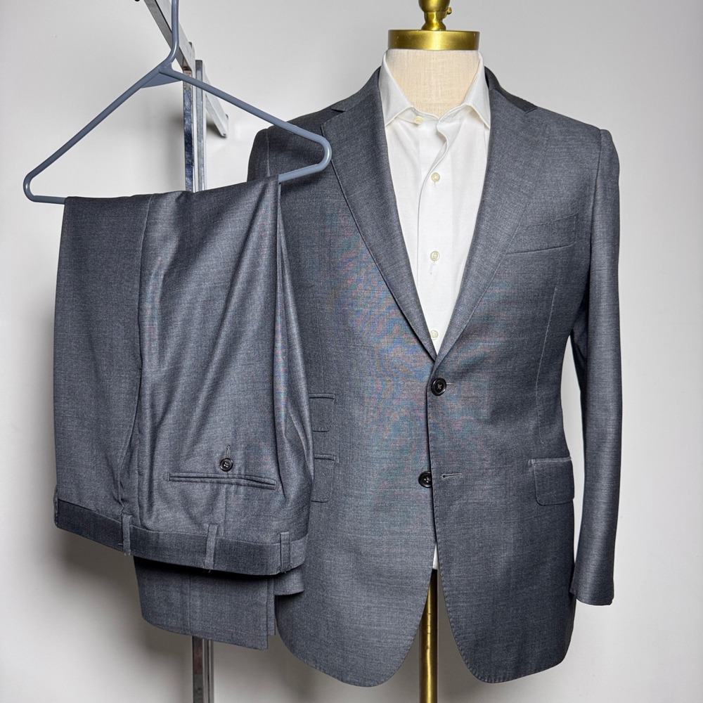 Suitsupply Sienna Suit Mens 40S W34 Grey Birdseye Wool 2-Button Notch Lapel